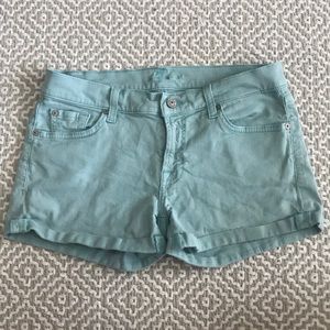 7 for all mankind cuffed shorts size 28